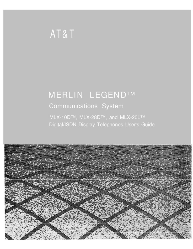 AT&T Merlin Legend MLX-10D User manual AT&T Merlin Legend MLX-10D User manual