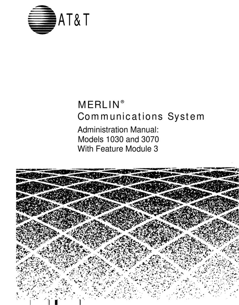 AT&T Merlin 3070 Administration manual