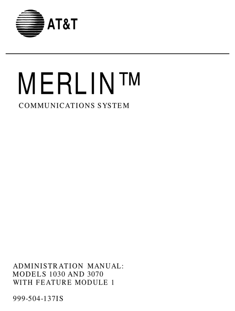 AT&T Merlin 3070 Administration manual