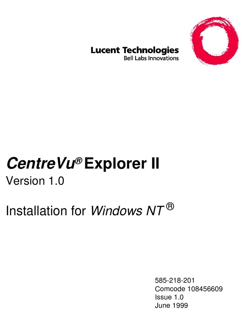 Lucent Technologies CentreVu Explorer II Version 1.0 User manual