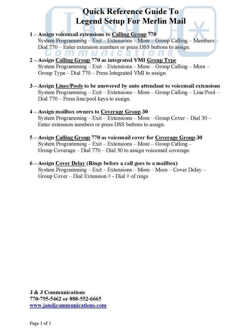 AT&T Legend Setup For Merlin Mail User manual
