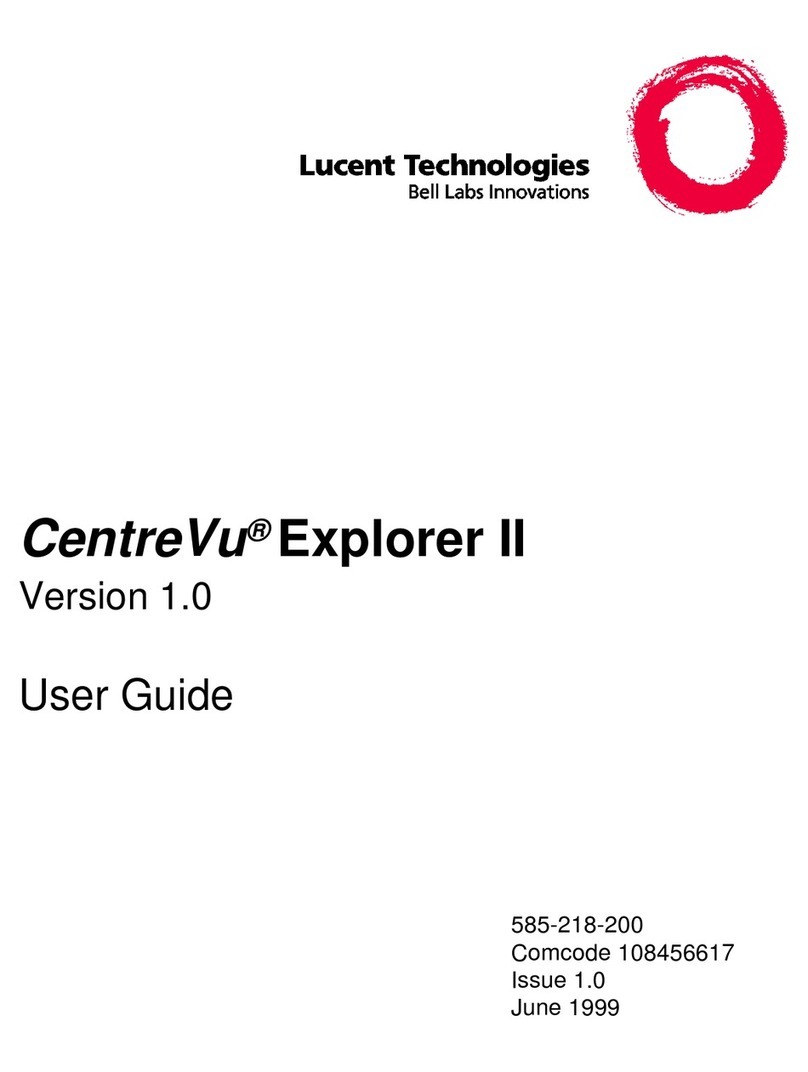Lucent Technologies CentreVu Explorer II Version 1.0 user guide Lucent Technologies CentreVu Explorer II Version 1.0 user guide
