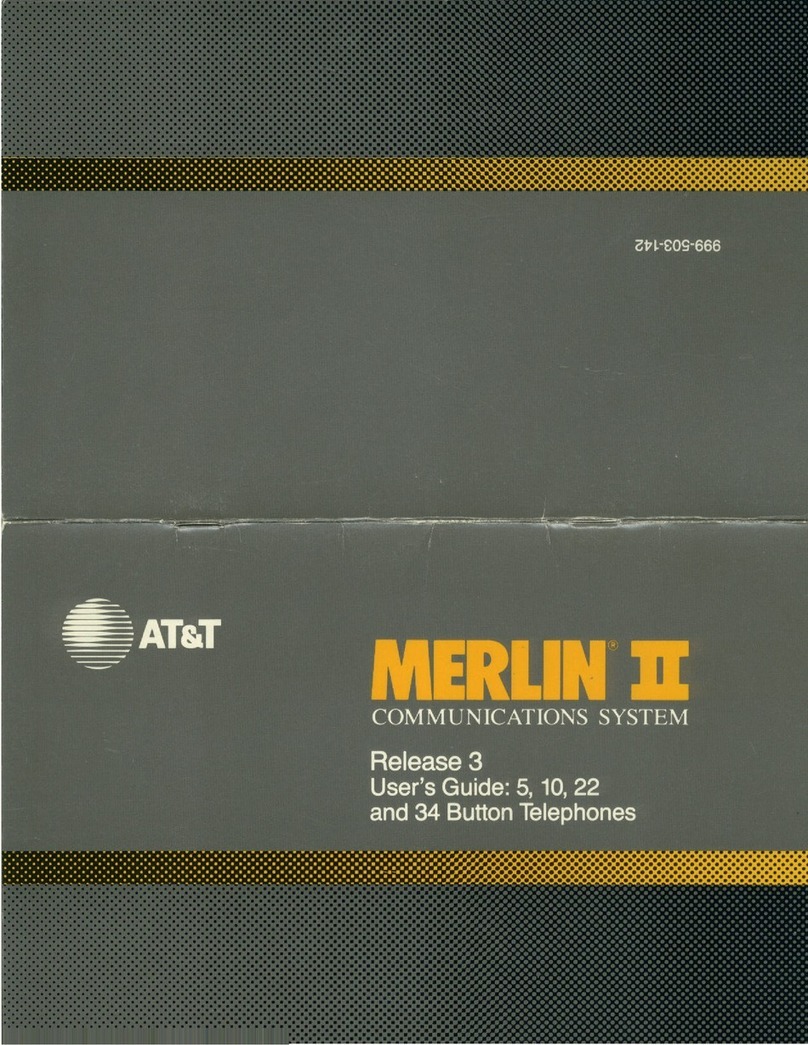 AT&T Merlin II Release 3 User manual