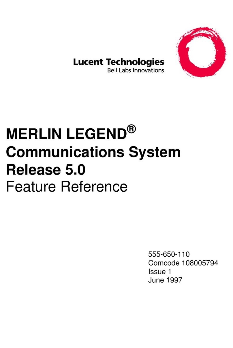 Lucent Technologies MERLIN LEGEND Release 5.0 Owner's manual