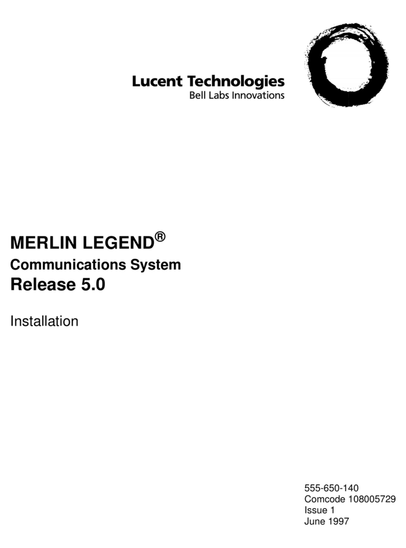 Lucent Technologies MERLIN LEGEND Release 5.0 User manual