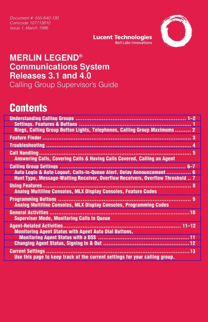 AT&T MERLIN LEGEND Release 3.1 Calling Group User manual AT&T MERLIN LEGEND Release 3.1 Calling Group User manual
