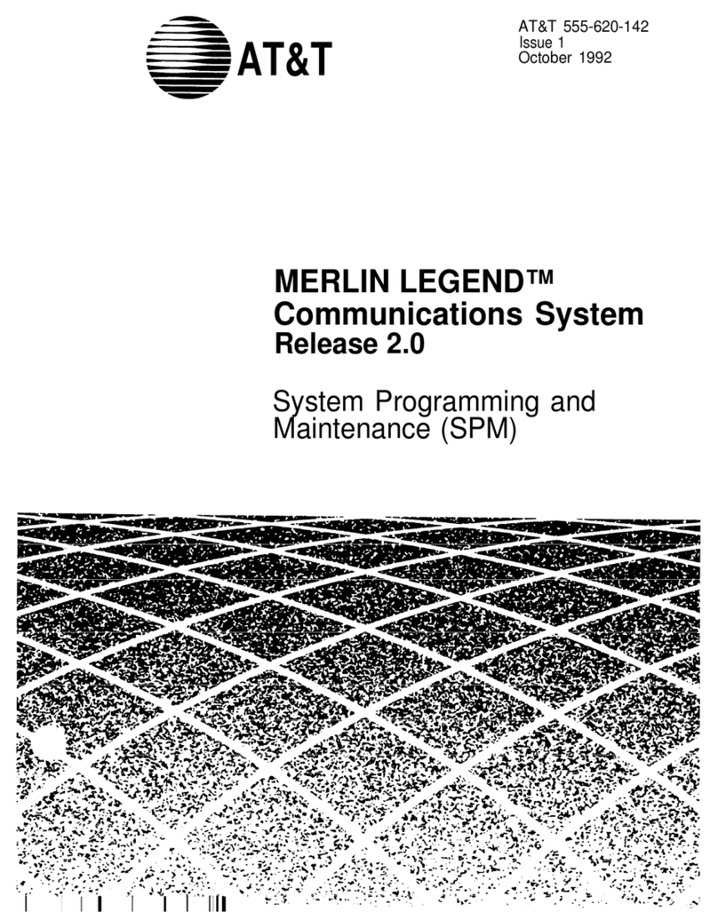 AT&T MERLIN LEGEND Release 2.0 Analog Multiline... User guide
