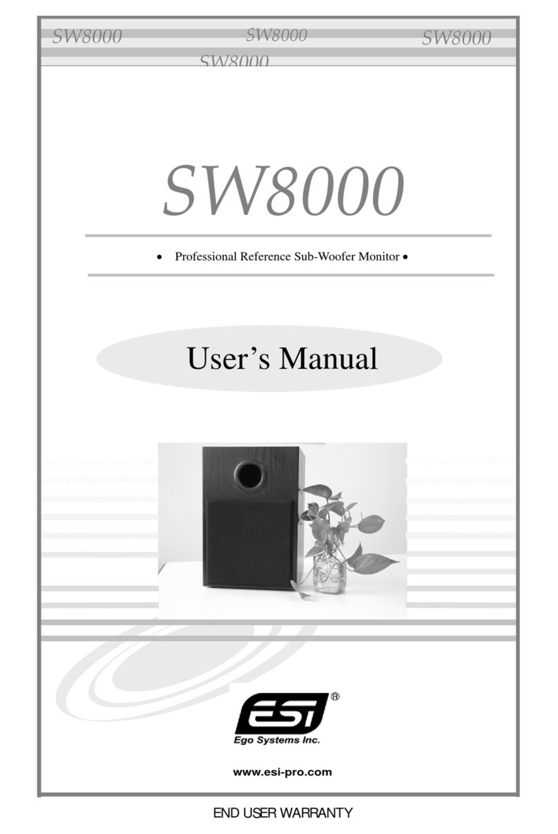 ESI SW8000 User manual