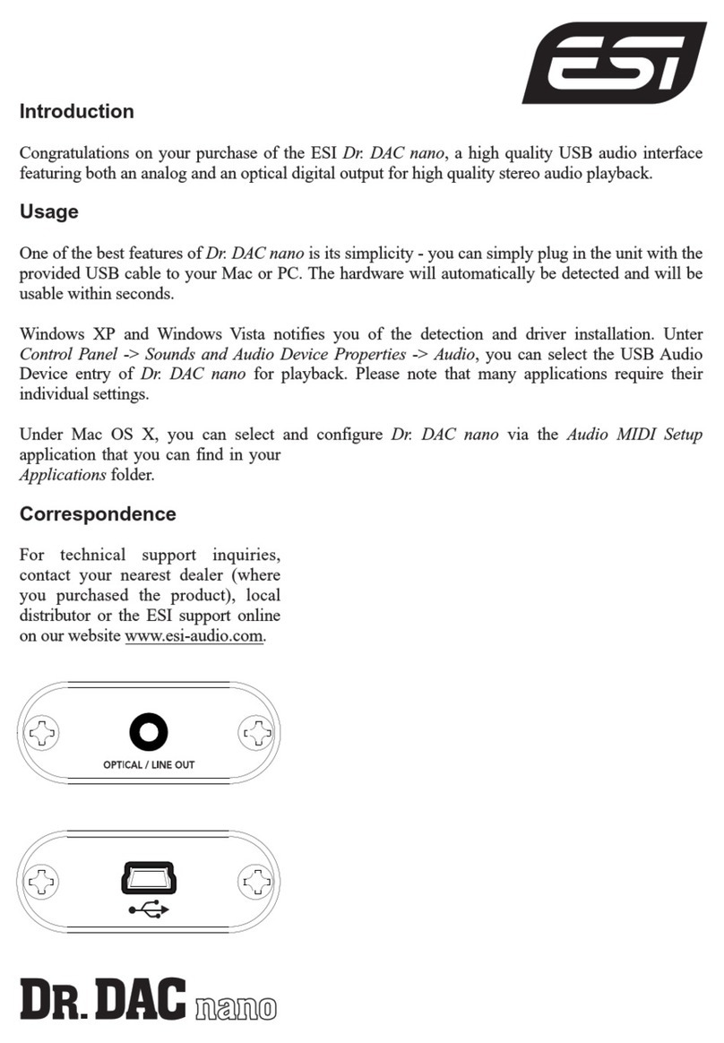 ESI Dr. DAC nano User manual