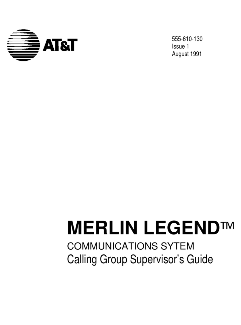 AT&T MERLIN LEGEND Calling Group User manual AT&T MERLIN LEGEND Calling Group User manual