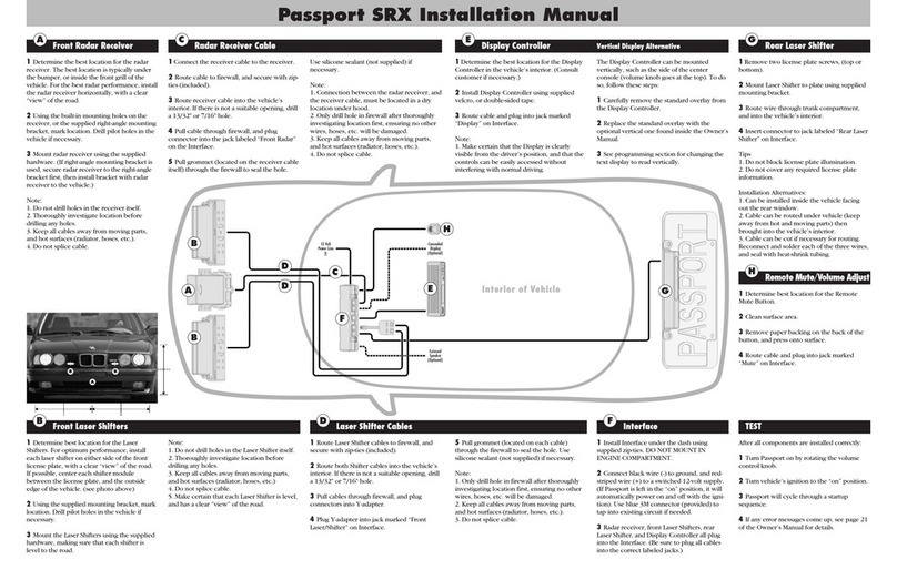 Escort Passport SRX User manual