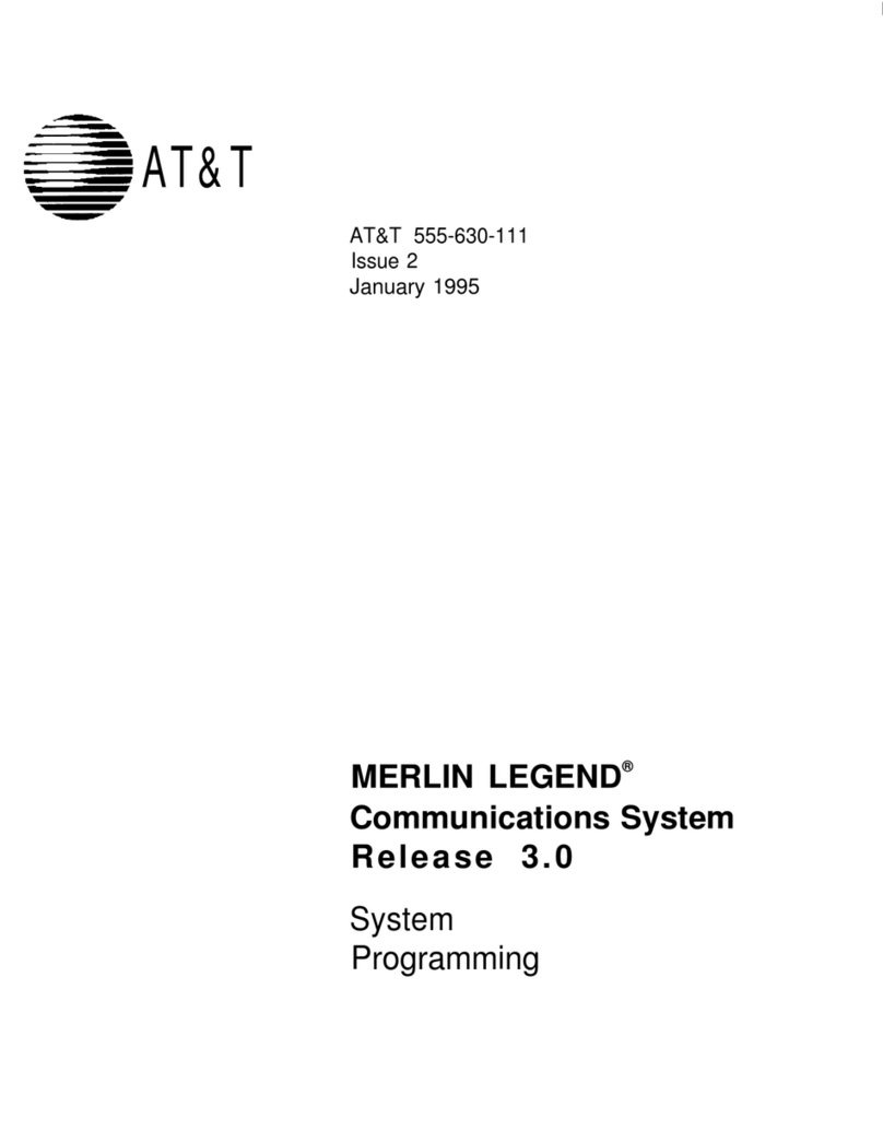 AT&T MERLIN LEGEND Release 3.0 System programming