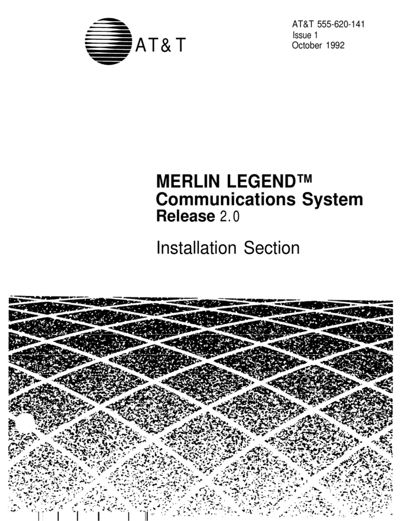 AT&T MERLIN LEGEND Release 2.0 Analog Multiline... User manual AT&T MERLIN LEGEND Release 2.0 Analog Multiline... User manual