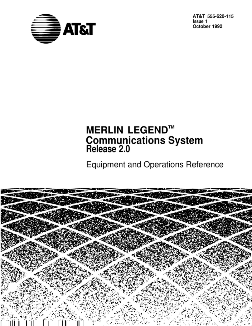 AT&T MERLIN LEGEND Release 2.0 Analog Multiline... Technical Document