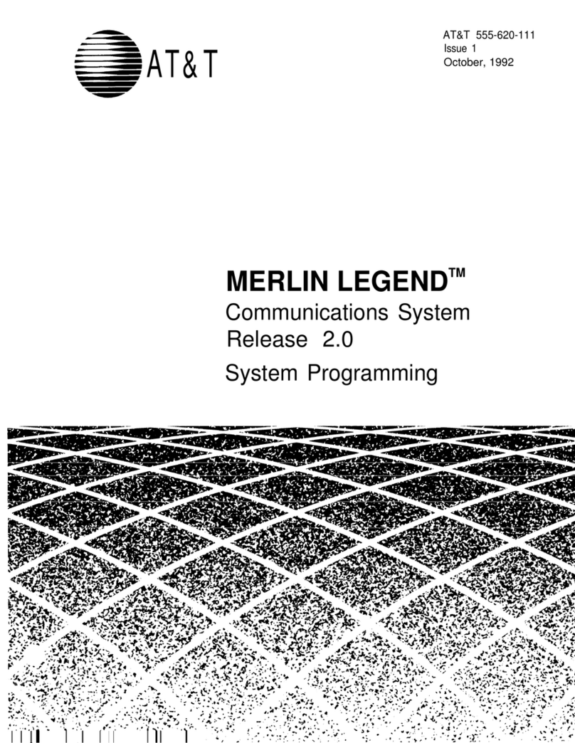 AT&T MERLIN LEGEND Release 2.0 Analog Multiline... User guide