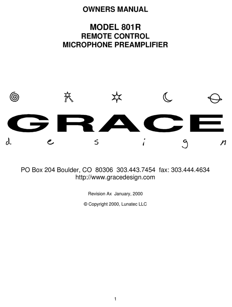 Grace 801R owner's manual