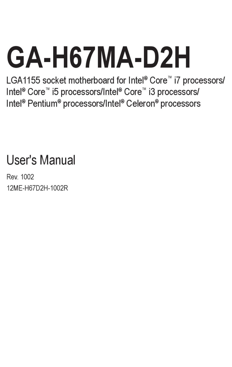 Gigabyte GA-H67MA-D2H User manual