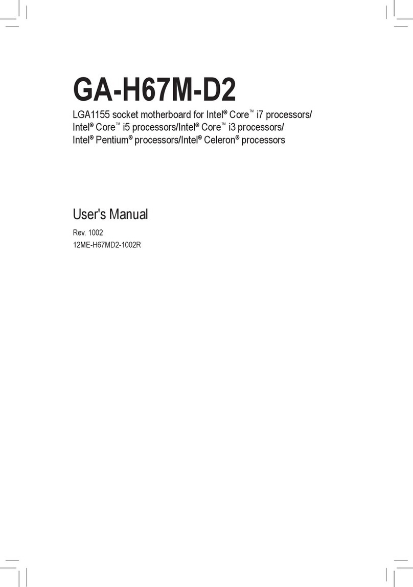 Gigabyte GA-H67M-D2 user manual