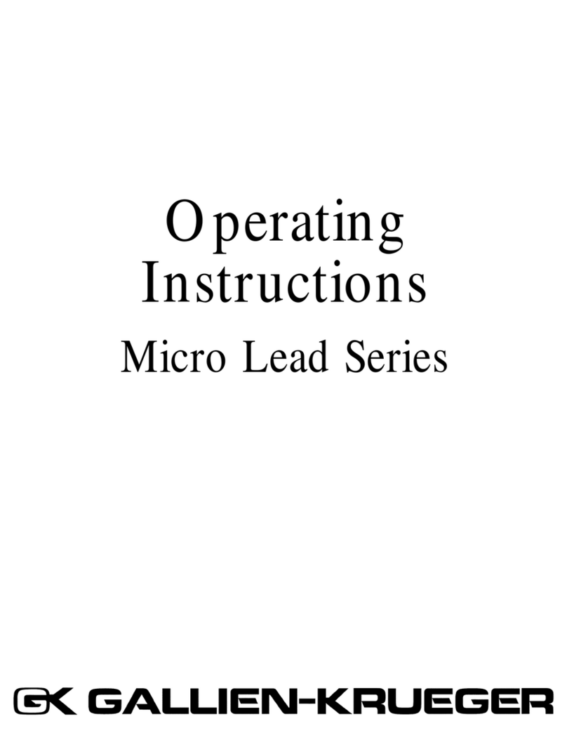 Gallien-Krueger Micro Lead series operating instructions