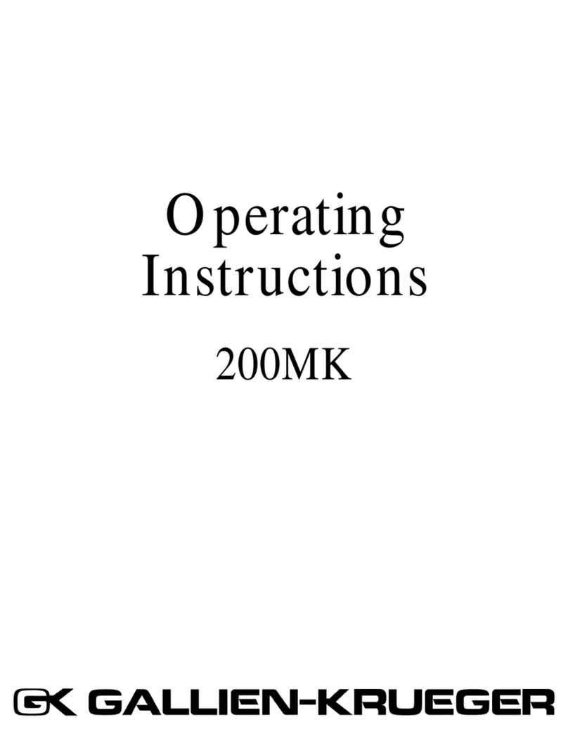 Gallien-Krueger 200MK operating instructions