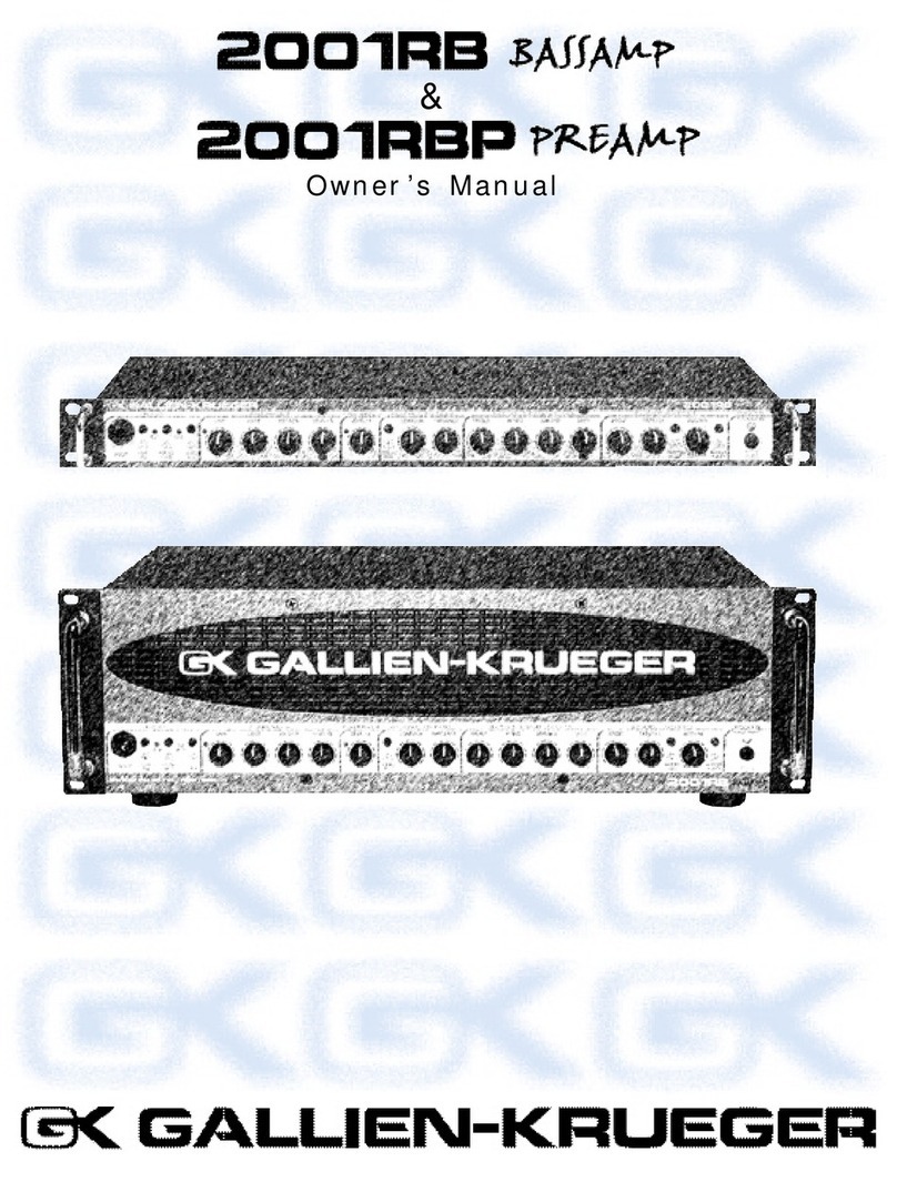 Gallien-Krueger 2001RB User manual