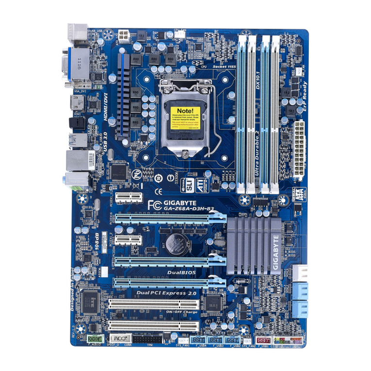 Gigabyte GA-Z68A-D3-B3 user manual