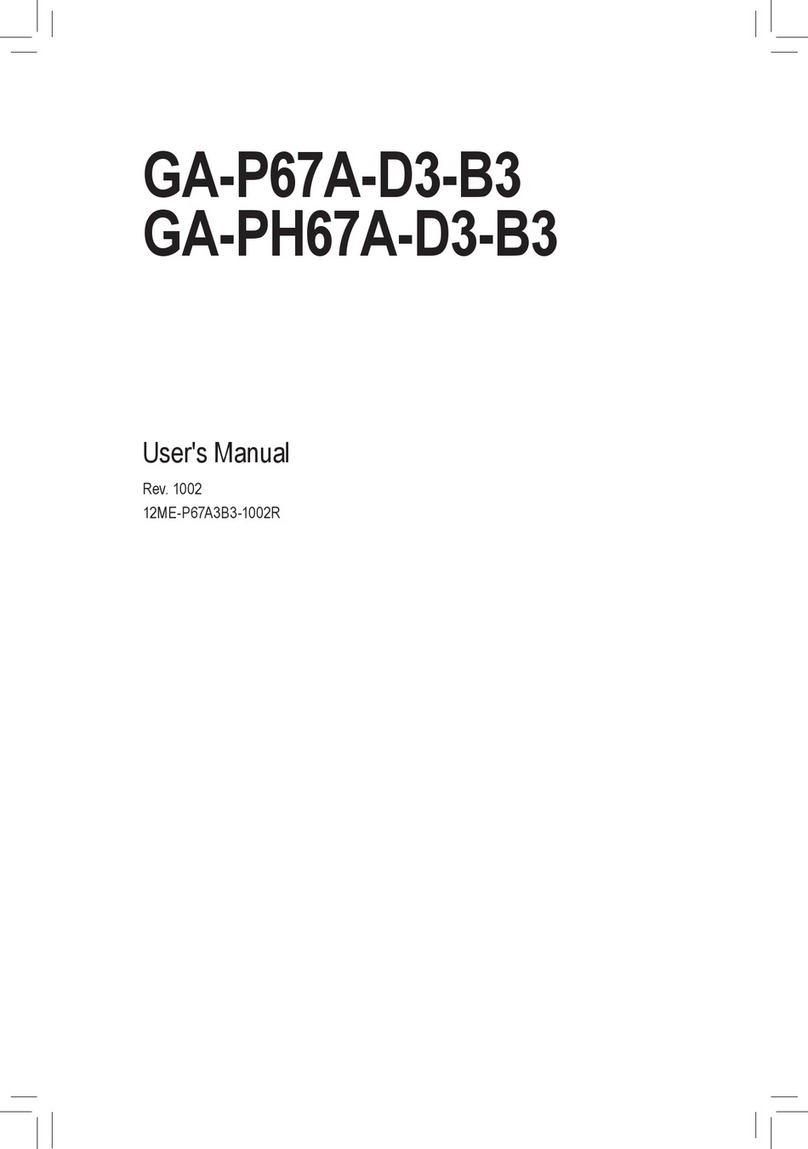 Gigabyte GA-PH67A-D3-B3 user manual