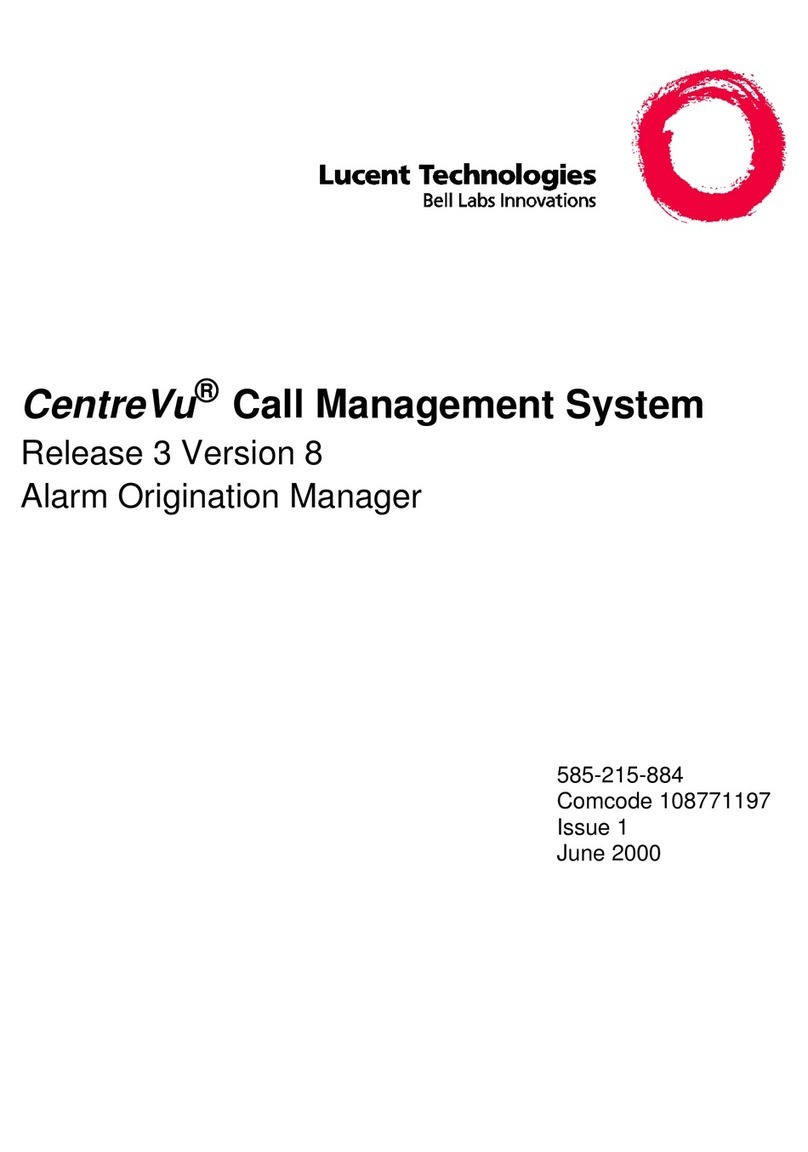 Lucent Technologies CentreVu User manual