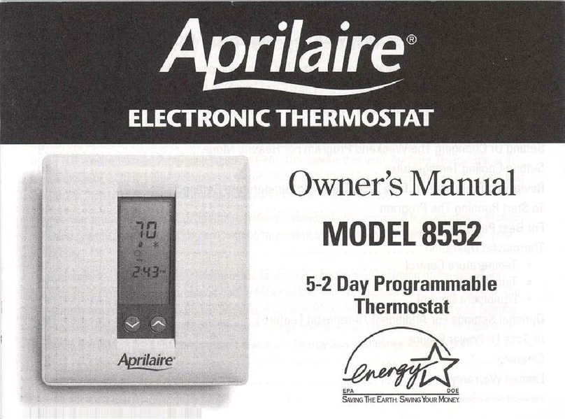 Aprilaire 8552 owner's manual