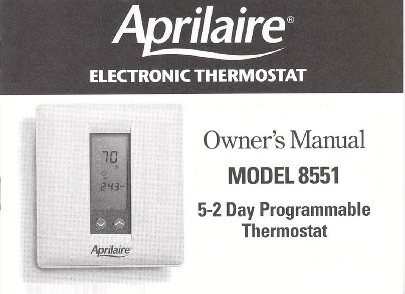 Aprilaire 8551 owner's manual