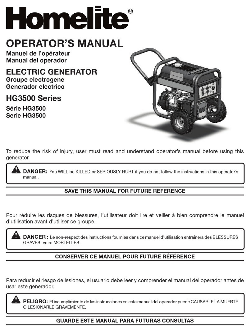 Homelite HG3500 series User manual