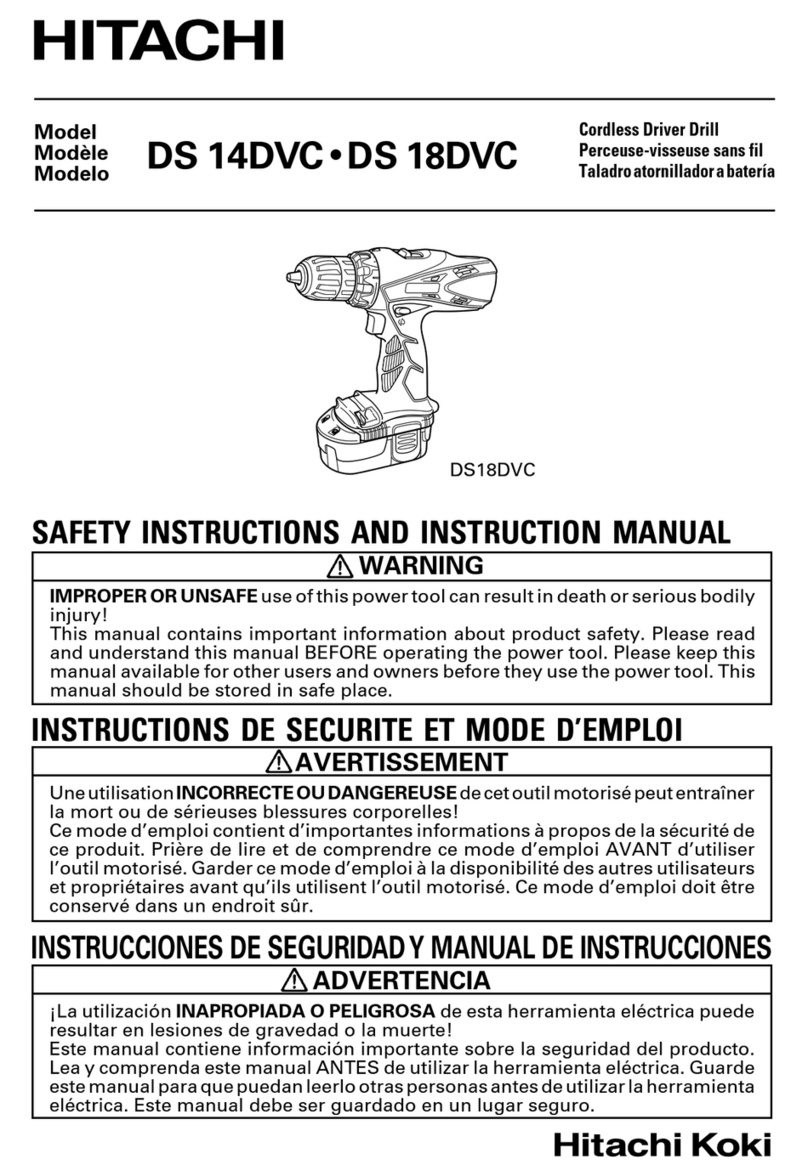 Hitachi DS18DVC instruction manual