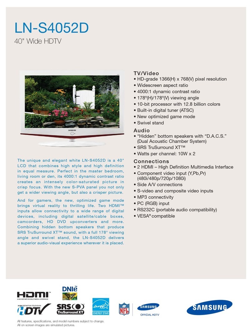 Samsung LNS4052DX User manual