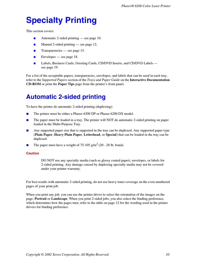 Xerox Phaser 6200N User manual