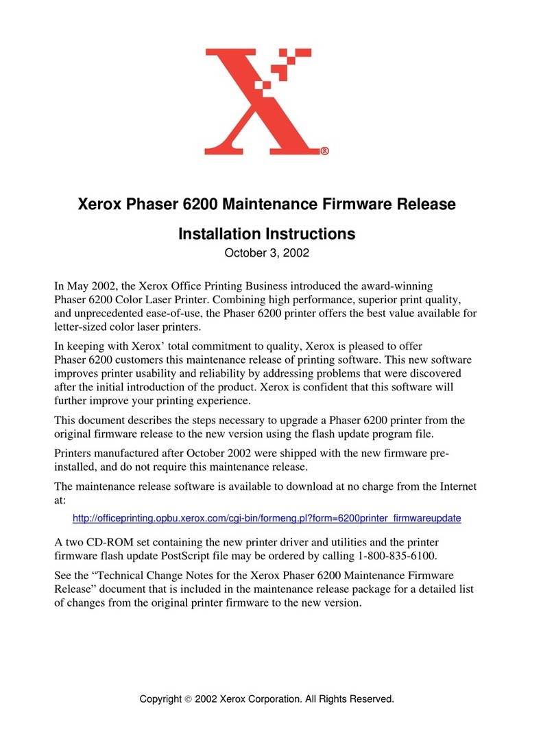 Xerox 6200DX - Phaser Color Laser Printer User manual