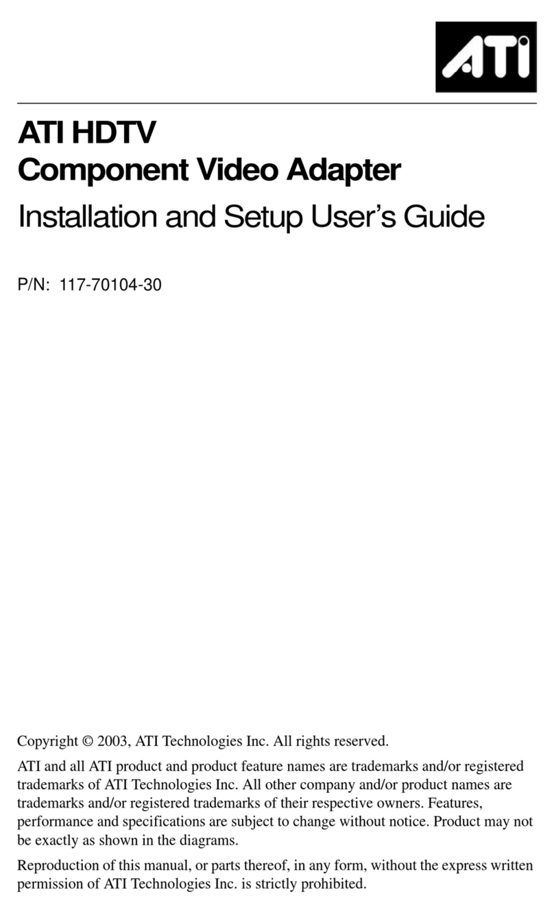 ATI Technologies Component Video Adapter User manual
