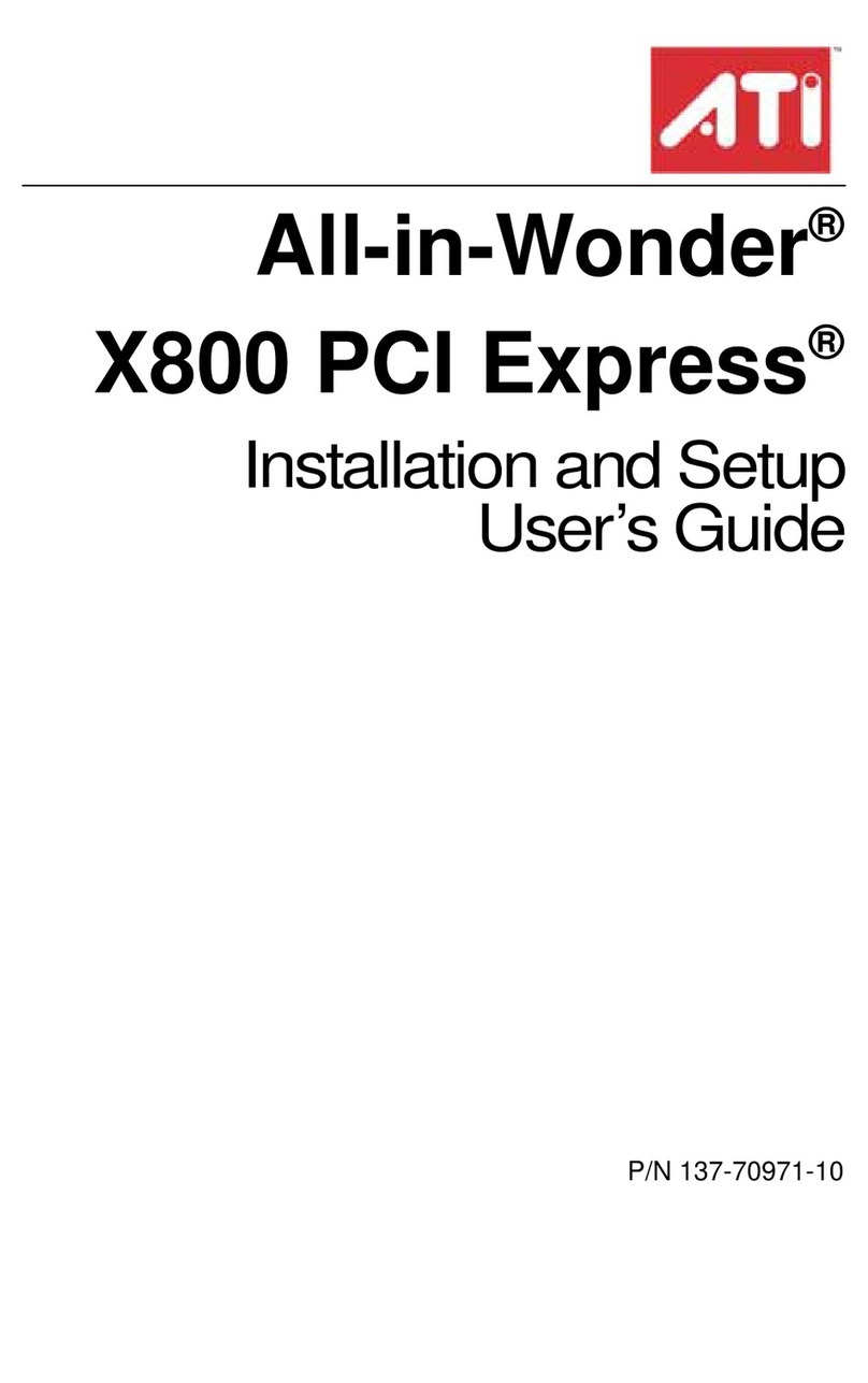 ATI Technologies All-in-Wonder X800 PCI Express User manual