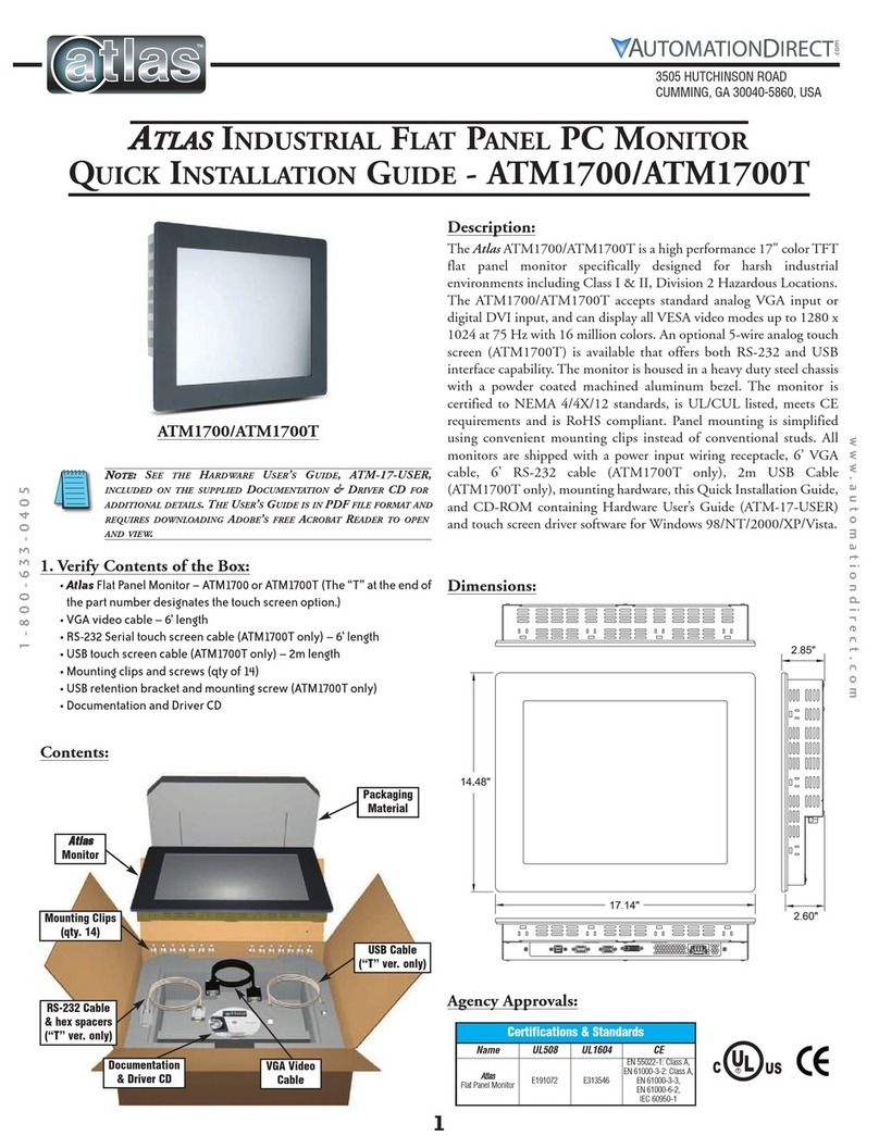 Atlas ATM1700 User manual