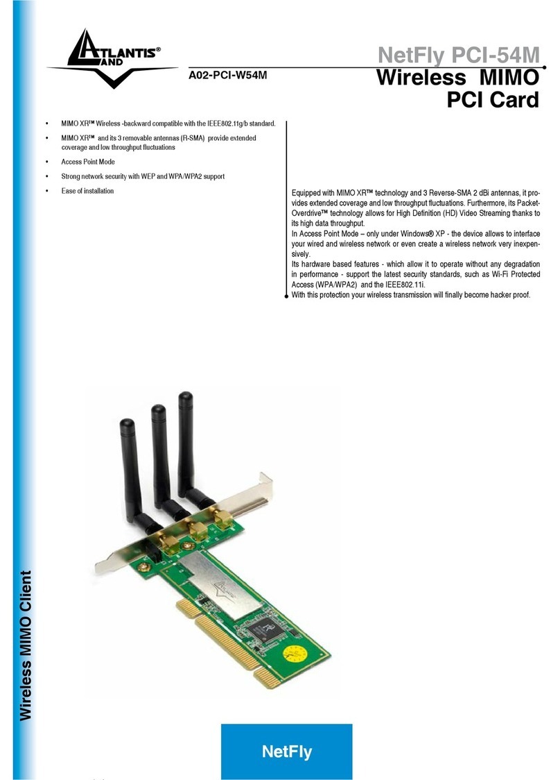 Atlantis Land A02-PCI-W54M User manual