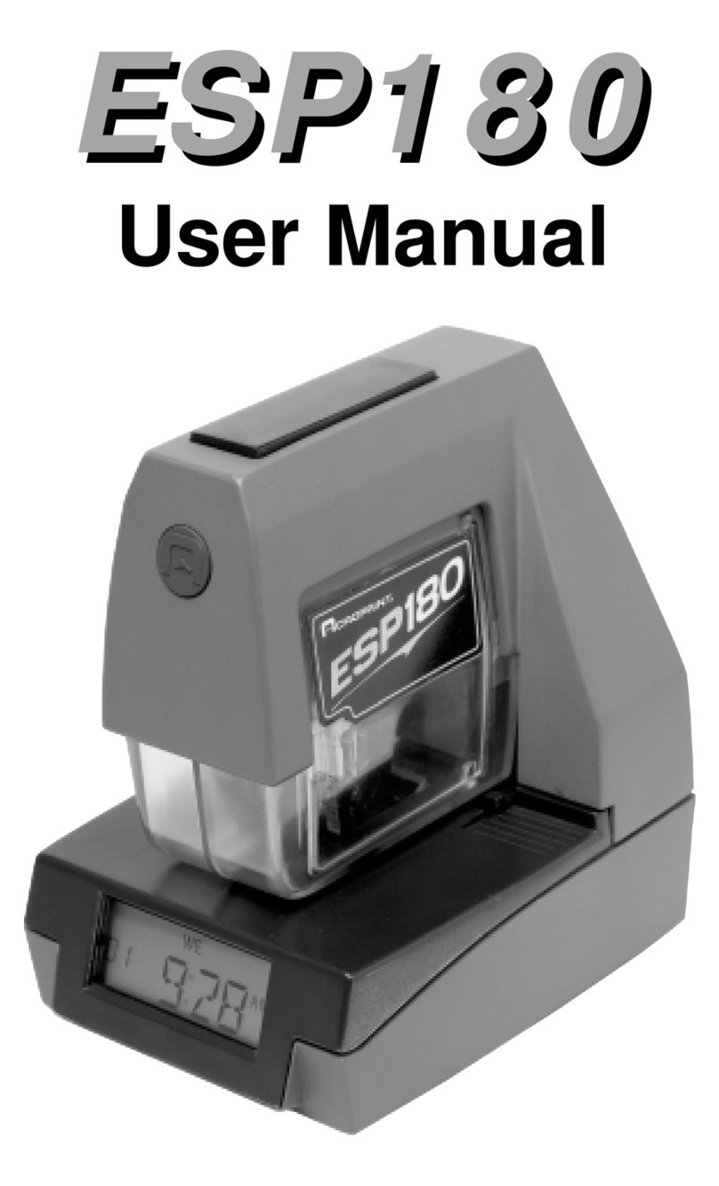 Acroprint ESP1 80 User manual