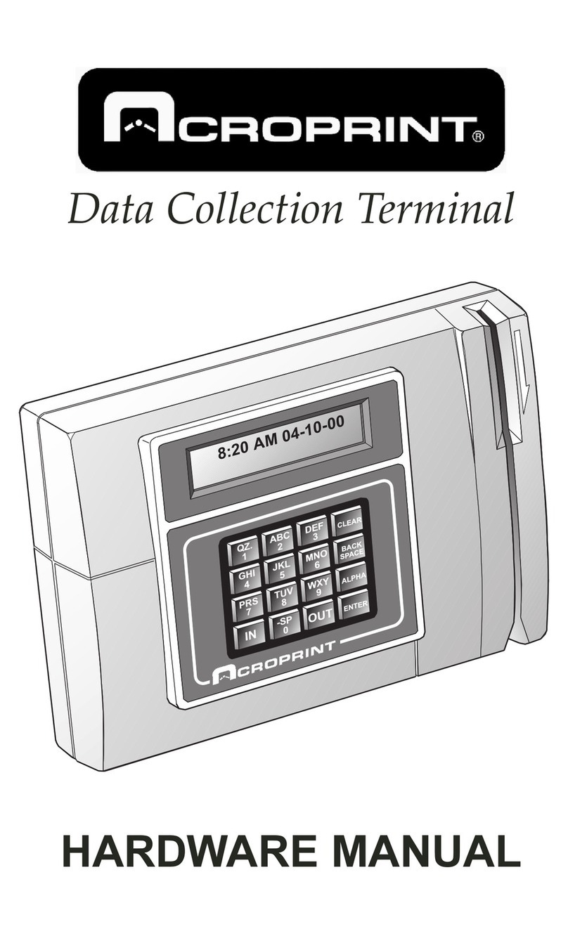 Acroprint Data Collection Terminal Hsrdware manual