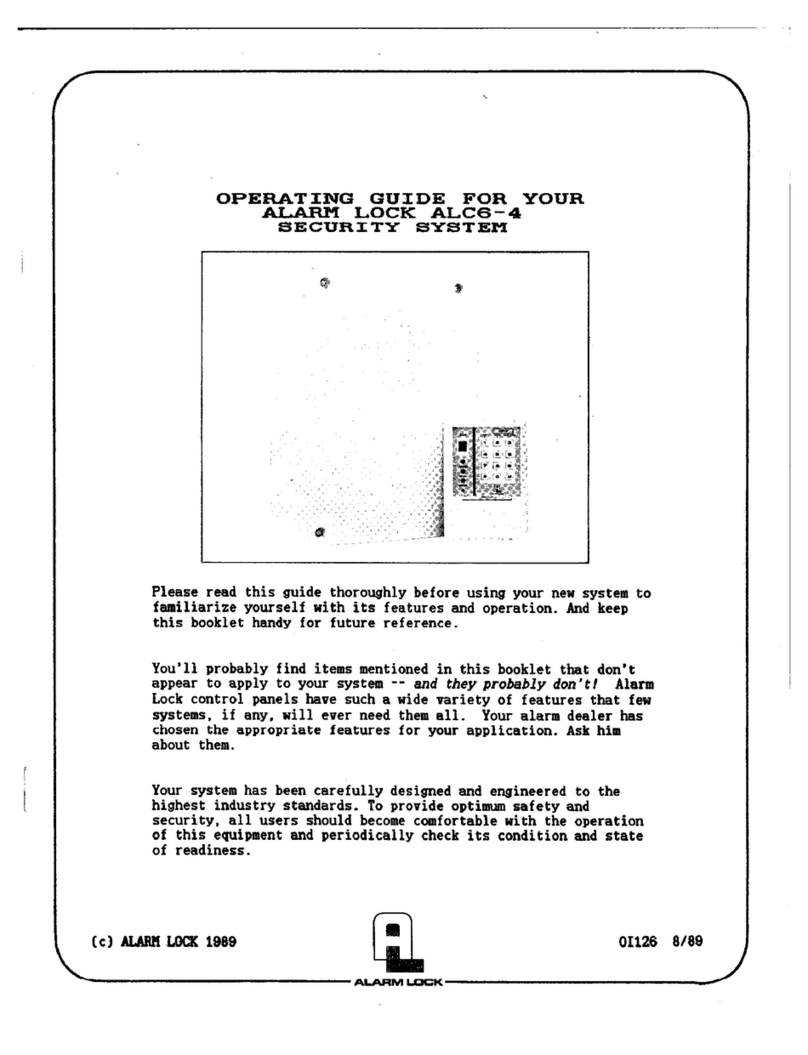 Alarm Lock ALC6-4 User manual Alarm Lock ALC6-4 User manual