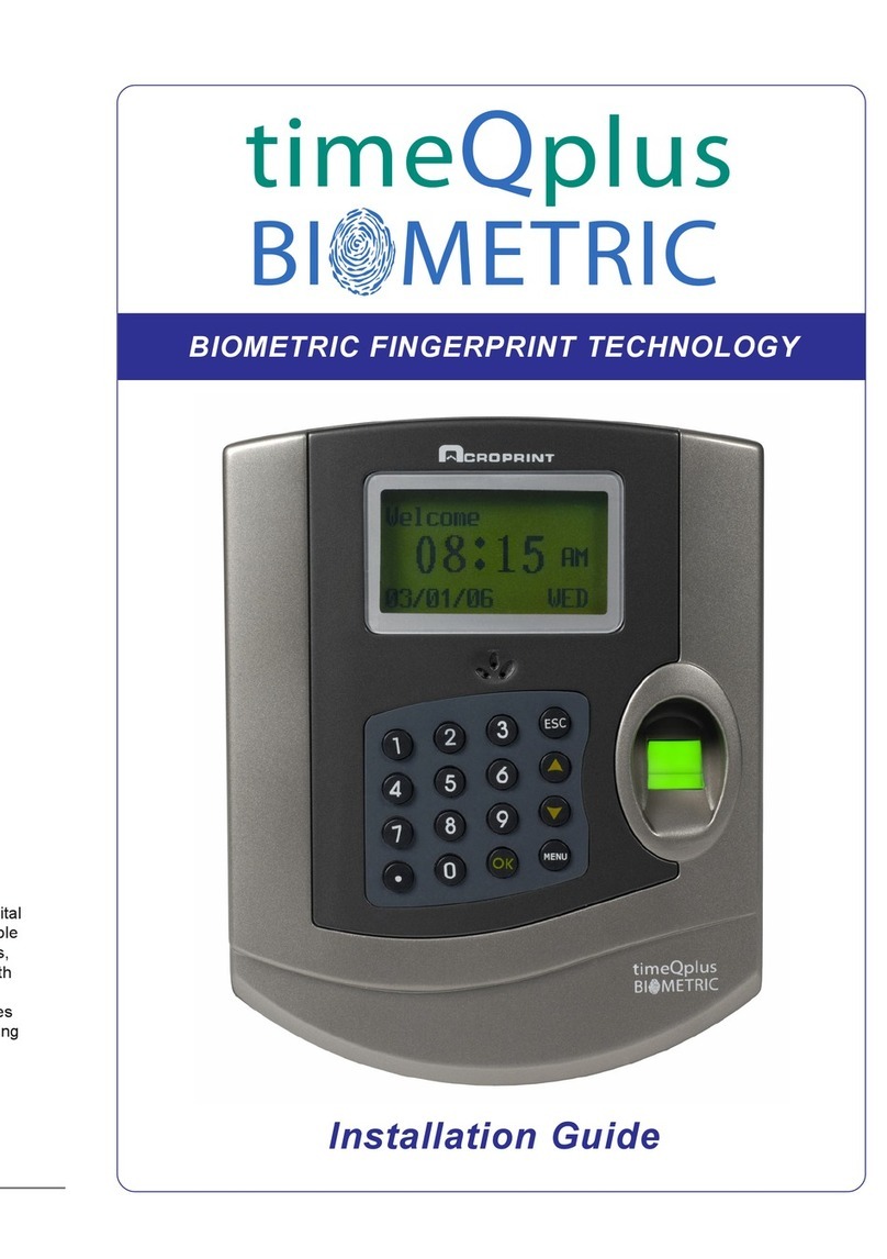 Acroprint TimeQ+ Biometric installation guide