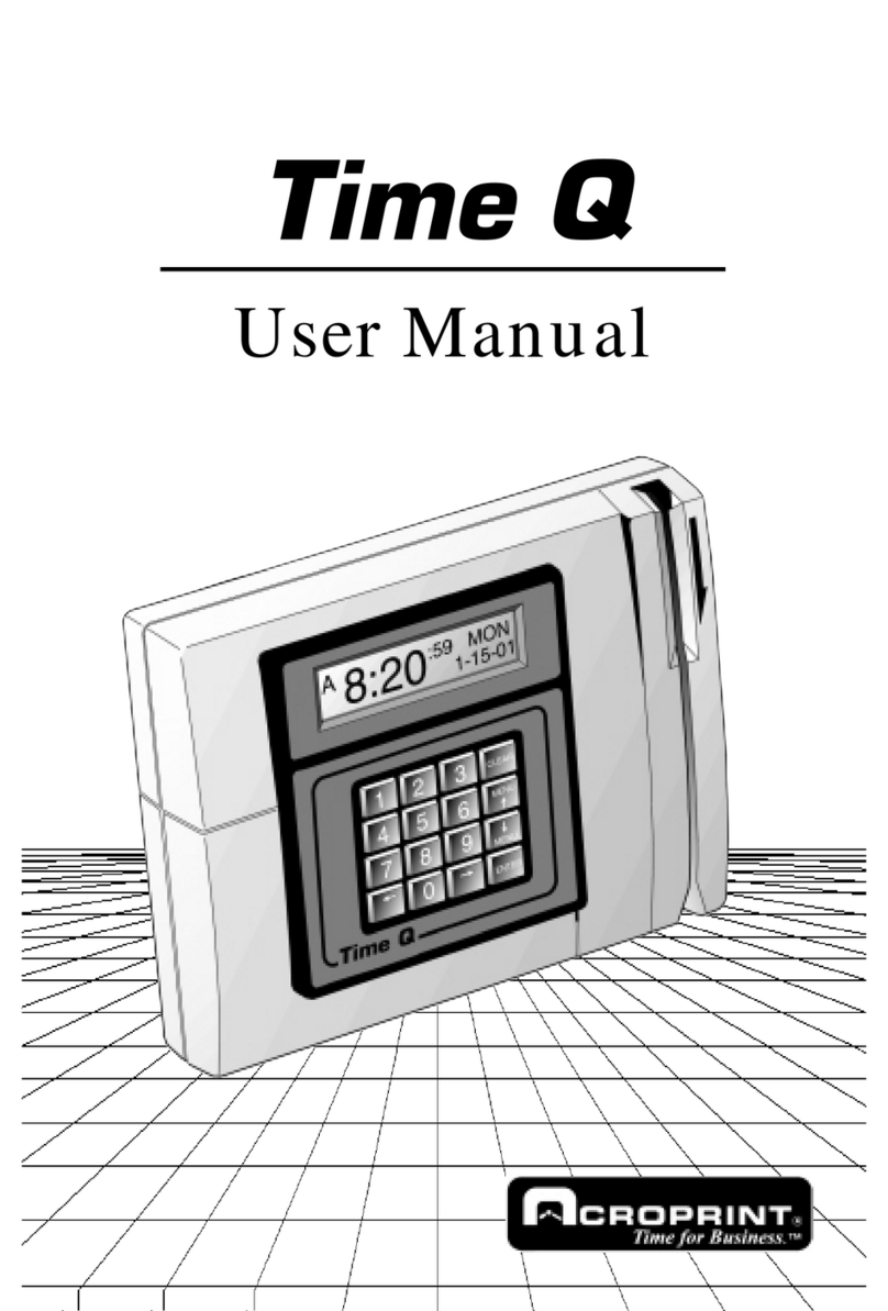 Acroprint Time Q user manual