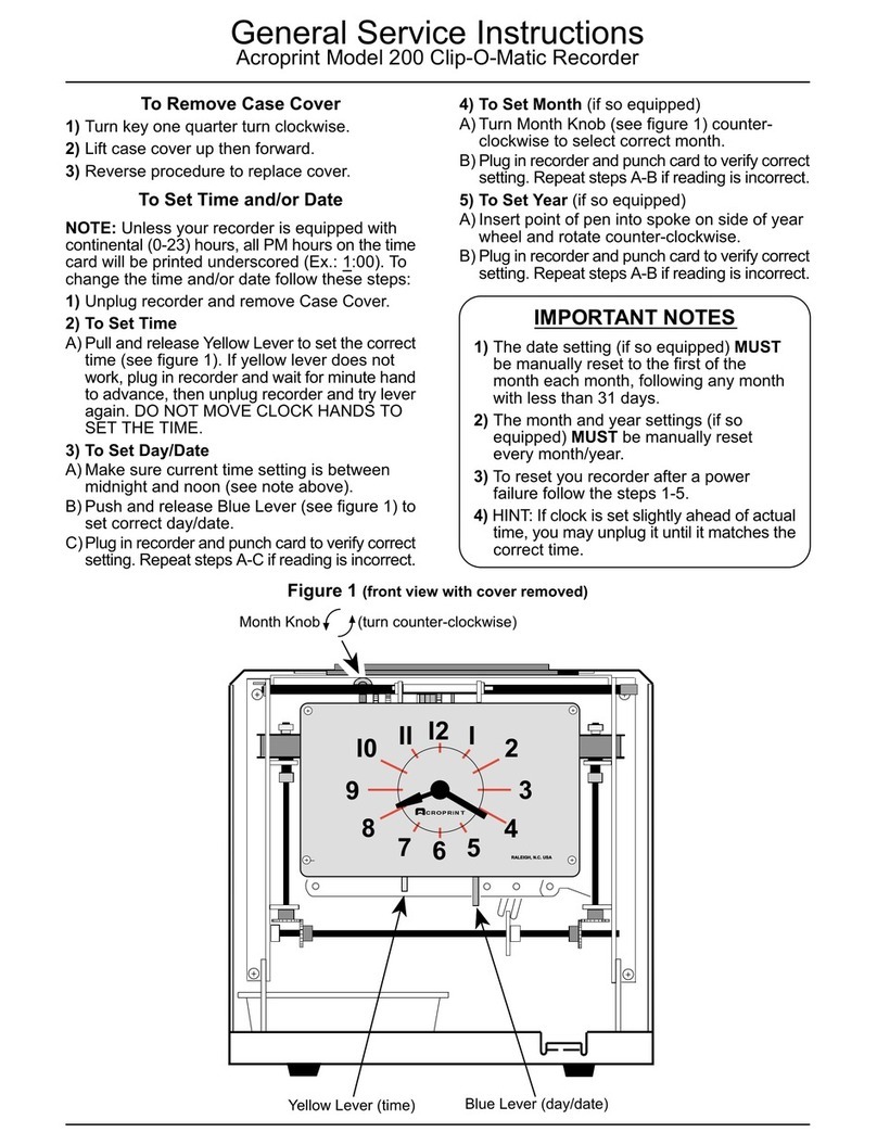 Acroprint 200 Operating instructions