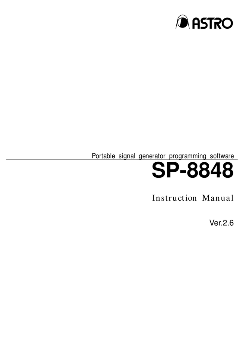 ASTRO SP-8848 instruction manual ASTRO SP-8848 instruction manual