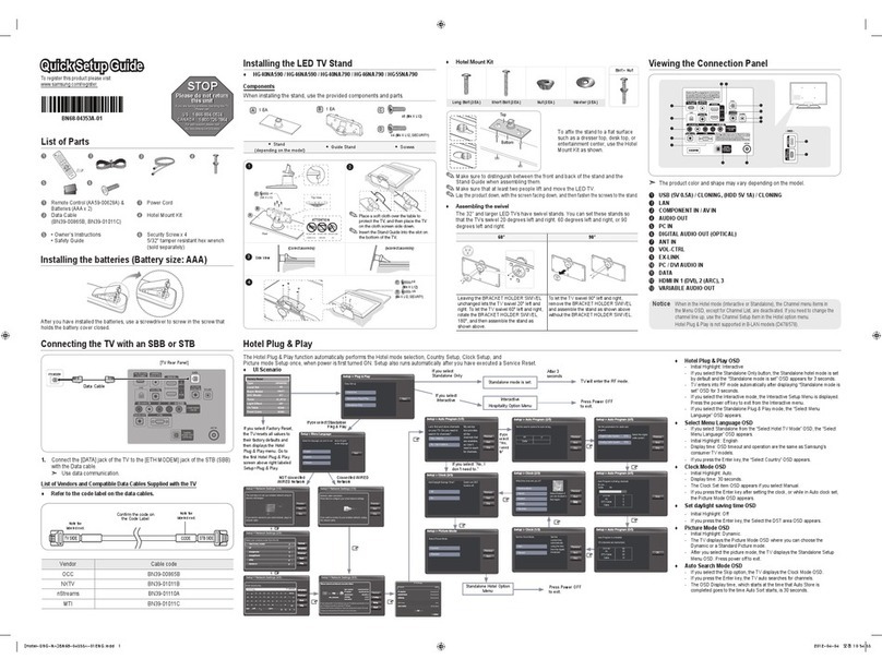 Samsung HG40NA590 installation guide