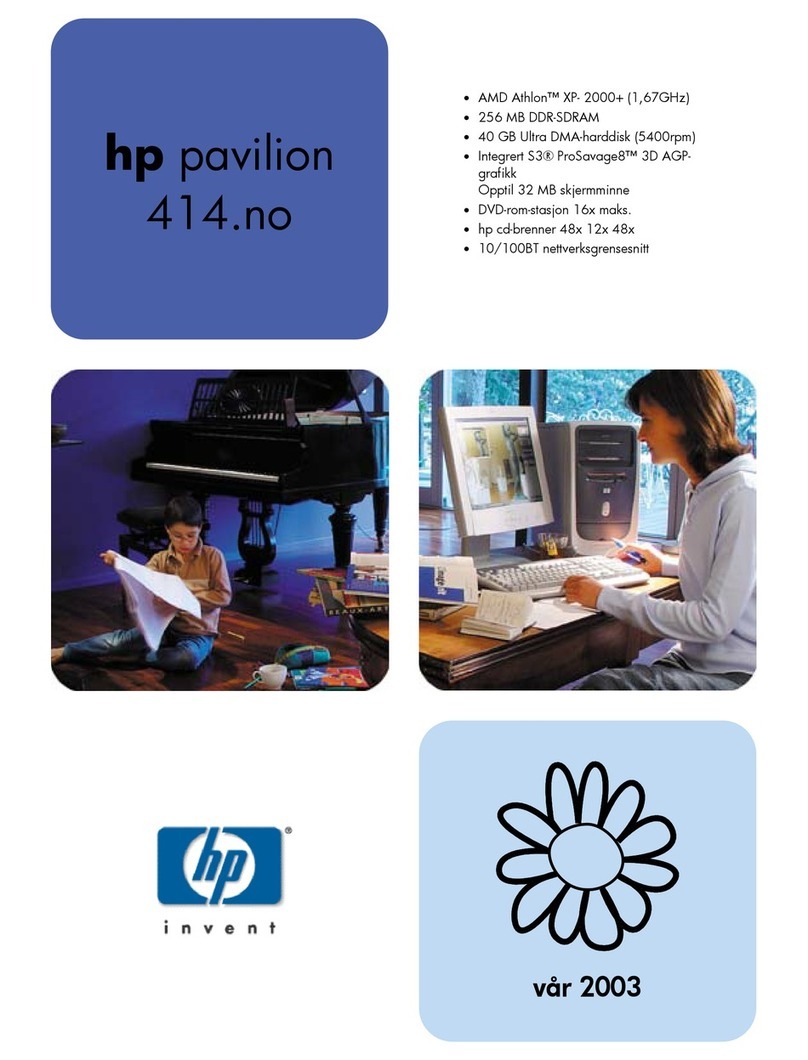 HP Pavilion 400 - Desktop PC Installation instructions