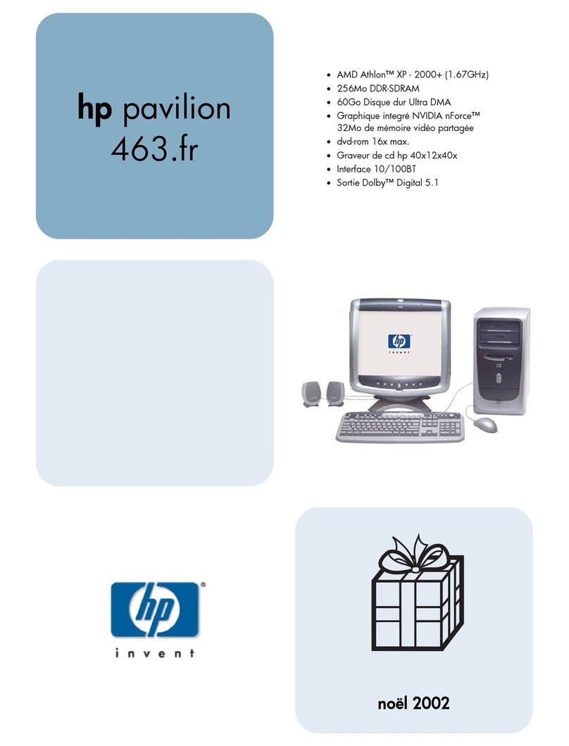 HP Pavilion 400 - Desktop PC Installation instructions