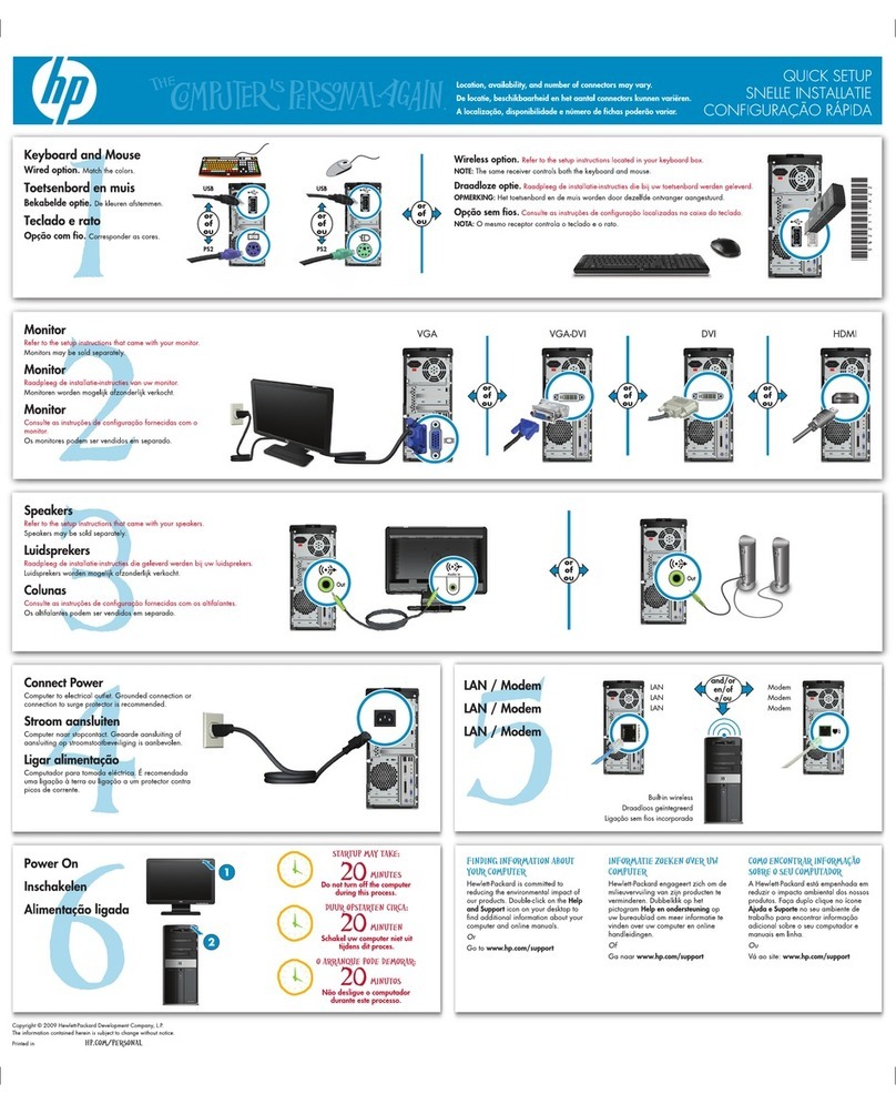 HP P6110f - Pavilion - 6 GB RAM Specification sheet